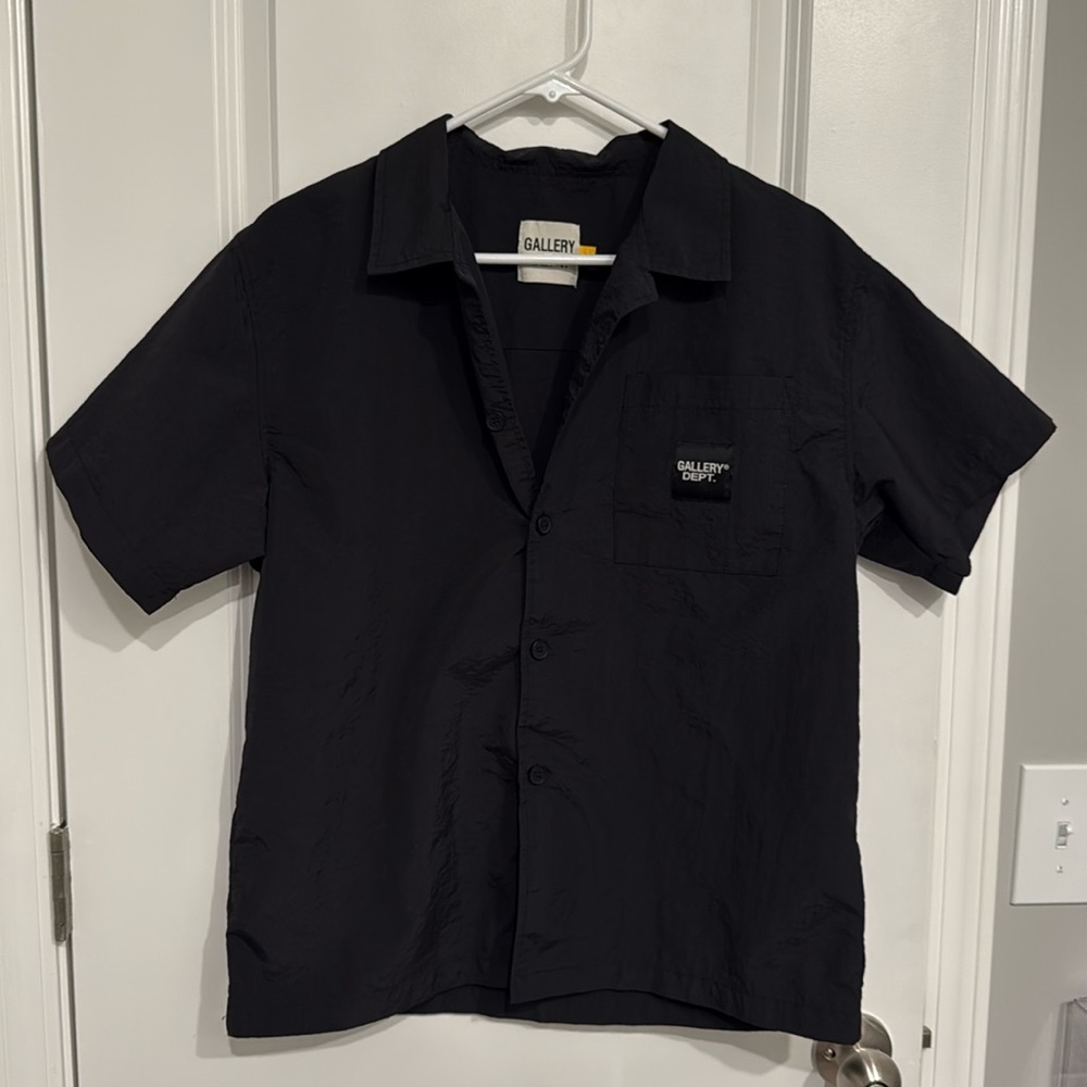 GALLERY DEPT Black Button Down Short Sleeve Top